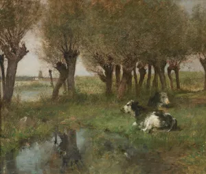 Mittagsruhe by Otto Von Thoren Oil Painting