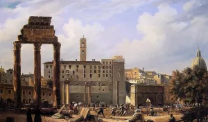 The Prisoners' Excavation of the Roman Forum by Otto Wagner Oil Painting