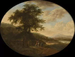 Italian landscape Oil painting by Ottomar Hackius