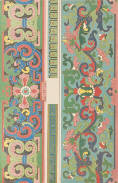Examples of Chinese ornament, Pl.06  by Owen Jones - Hand-Painted Oil Painting Reproduction