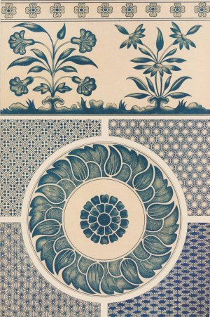 Examples of Chinese ornament, Pl.17 by Owen Jones Oil Painting