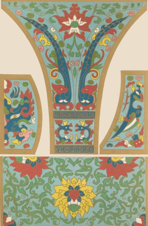 Examples of Chinese ornament, Pl.27 Oil painting by Owen Jones