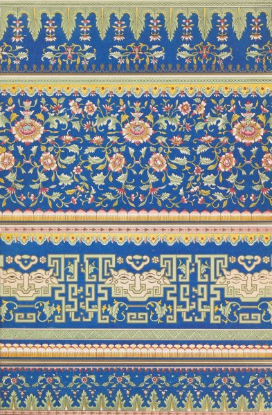 Examples of Chinese ornament, Pl.53  by Owen Jones - Hand-Painted Oil Painting Reproduction