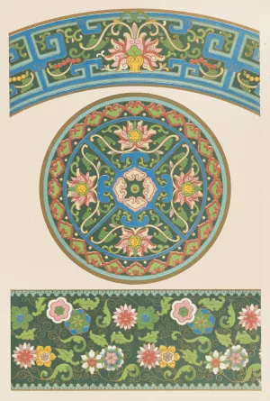 Examples of Chinese ornament, Pl.57 Oil painting by Owen Jones