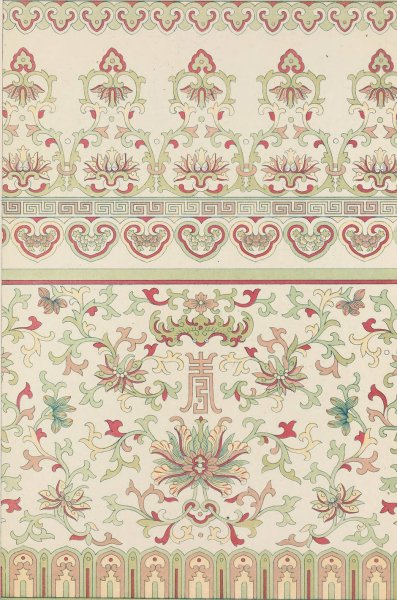 Examples of Chinese ornament, Pl.64  by Owen Jones - Hand-Painted Oil Painting Reproduction