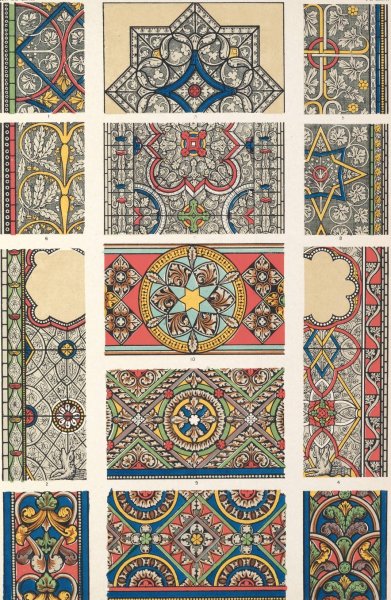 Stained Glass  by Owen Jones - Hand-Painted Oil Painting Reproduction
