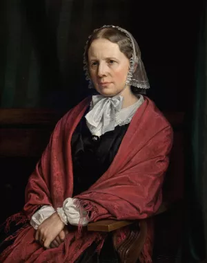 Amalie Elisabeth Freund, f. von Wurden. Billedhuggeren H. E. Freunds hustru by P. C. Skovgaard Oil Painting