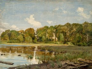 By Lake Gurre, Zealand Oil painting by P. C. Skovgaard