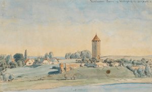Gaasetaarnet, Vordingborg by P. C. Skovgaard Oil Painting