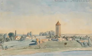 Gaasetaarnet, Vordingborg by P. C. Skovgaard Oil Painting