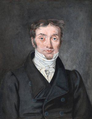 Portraet af skolelaerer Hans Jensen Visby Oil painting by P. C. Skovgaard