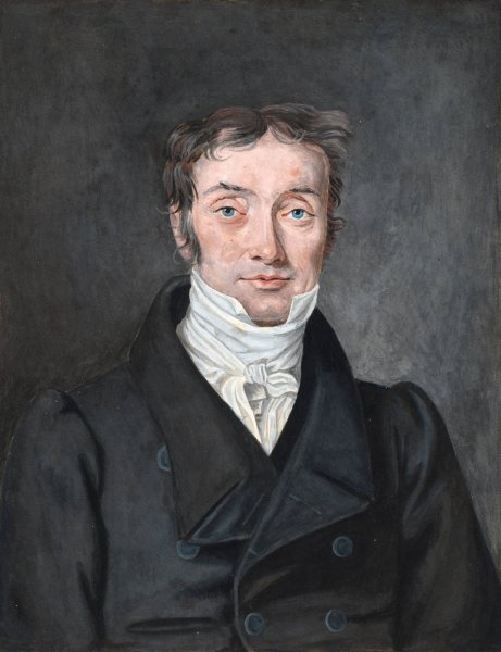 Portraet af skolelaerer Hans Jensen Visby  by P. C. Skovgaard - Hand-Painted Oil Painting Reproduction