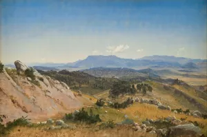 Rocky Hills near Civitella by P. C. Skovgaard Oil Painting