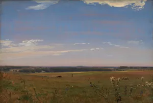 Udsigt mod herregarden Beldringe by P. C. Skovgaard Oil Painting