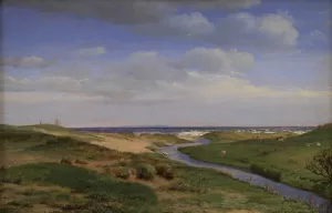 View of the North Coast of Zealand at Dronningmolle by P. C. Skovgaard Oil Painting