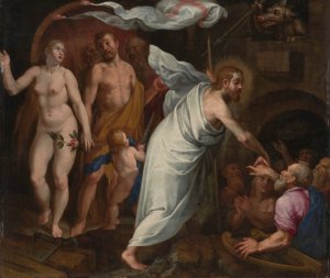 Christ's Descent Into Limbo by Pablo De Cespedes Oil Painting