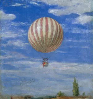 The Balloon Oil painting by Pal Szinyei Merse