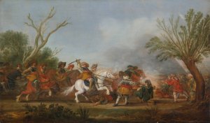 A military engagement by Palamedes Palamedesz Oil Painting