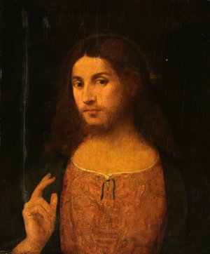 Head Of Christ by Palma II Vecchio (Follower) Oil Painting