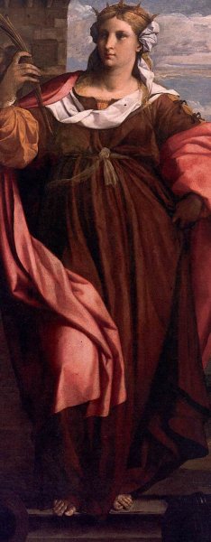 Polyptych of St Barbara Central Panel Oil painting by Palma Vecchio