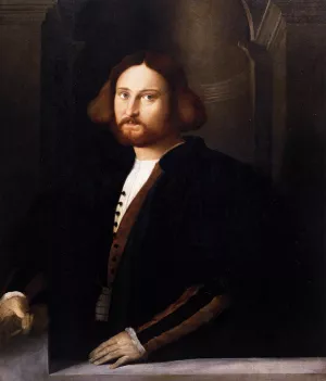 Portrait of Francesco Querini by Palma Vecchio Oil Painting