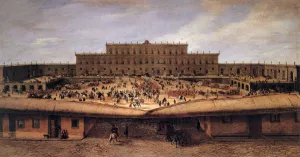View of the Palazzo Pitti Oil painting by Pandolfo Reschi