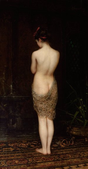 Bathing Girl by Pantaleon Szyndler Oil Painting