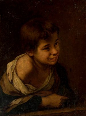 Head of a boy by Pantaleon Szyndler Oil Painting