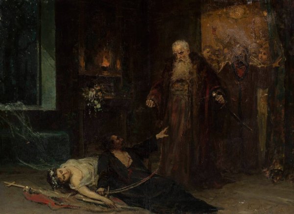 Murder scene by Pantaleon Szyndler - Hand-Painted Oil Painting Reproduction