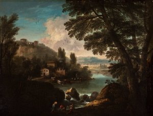 Landscape by Paolo Anesi Oil Painting