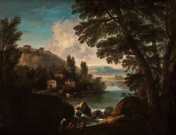Landscape by Paolo Anesi - Hand-Painted Oil Painting Reproduction