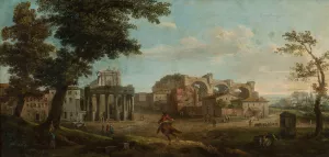 View of Rome by Paolo Anesi Oil Painting