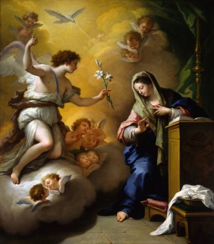 The Annunciation by Paolo De Matteis Oil Painting