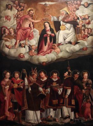 Incoronazione della Madonna e Santi by Paolo Naurizio Oil Painting