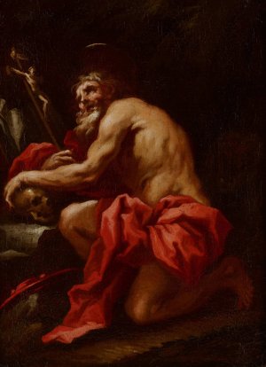 St. Jerome in the Desert by Paolo Pagani Oil Painting