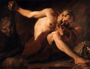 St Jerome by Paolo Pagani Oil Painting
