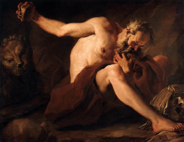St Jerome by Paolo Pagani - Hand-Painted Oil Painting Reproduction