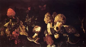 Still-Life with Fungi by Paolo Porpora - Oil Painting Reproduction