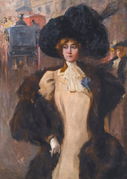 About town by Paolo Sala - Hand-Painted Oil Painting Reproduction
