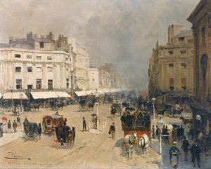 Oxford Street by Paolo Sala Oil Painting