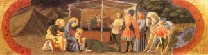 Adoration of the Magi Quarate Predella by Paolo Uccello Oil Painting