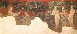 Creation of Eve and Original Sin Oil painting by Paolo Uccello