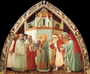Disputation of St Stephen painting by Paolo Uccello