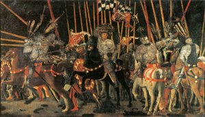 Micheletto da Cotignola Engages in Battle by Paolo Uccello Oil Painting