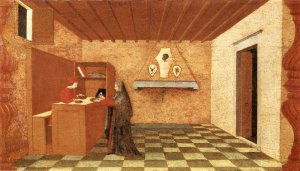 Miracle of the Desecrated Host Scene 1 by Paolo Uccello Oil Painting