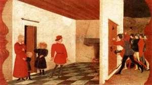 Miracle of the Desecrated Host Scene 2 by Paolo Uccello Oil Painting