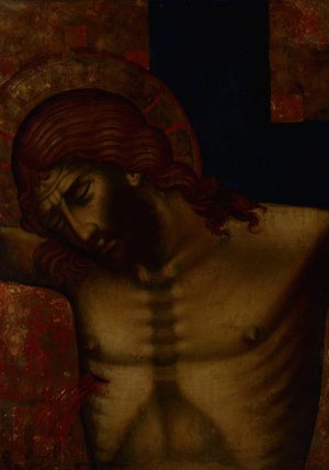 Crucifixion - Fragment of a Croce Dipinta by Paolo Veneziano Oil Painting