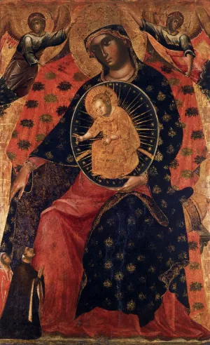 Madonna and Child with Two Votaries painting by Paolo Veneziano