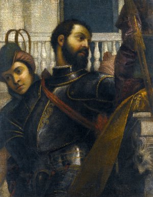 A Knight and His Page (Detail) Oil painting by Paolo Veronese