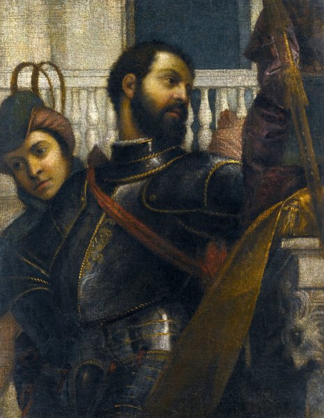 Main Product Photo of A Knight and His Page (Detail) Painting by Paolo Veronese